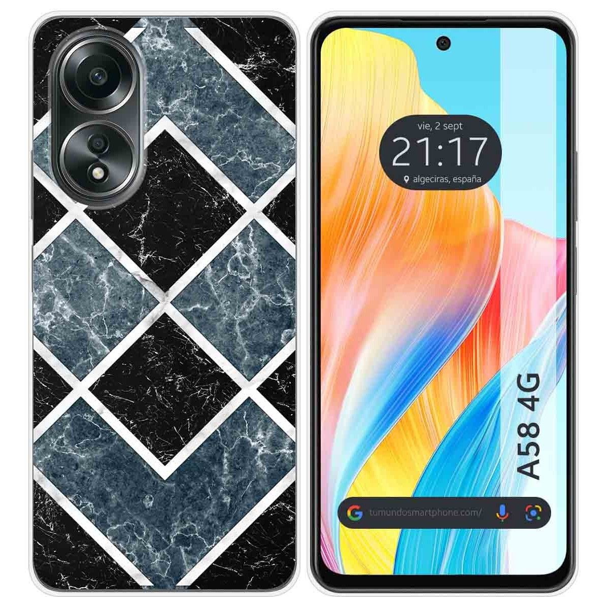 Funda Silicona para Oppo A58 4G diseño Mármol 06 Dibujos
