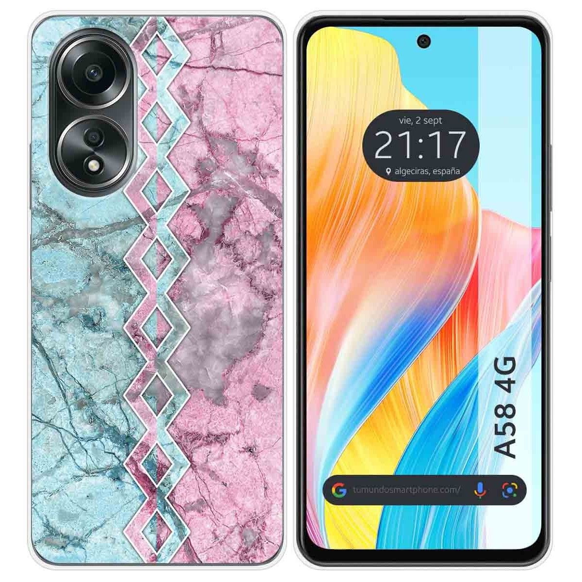 Funda Silicona para Oppo A58 4G diseño Mármol 08 Dibujos