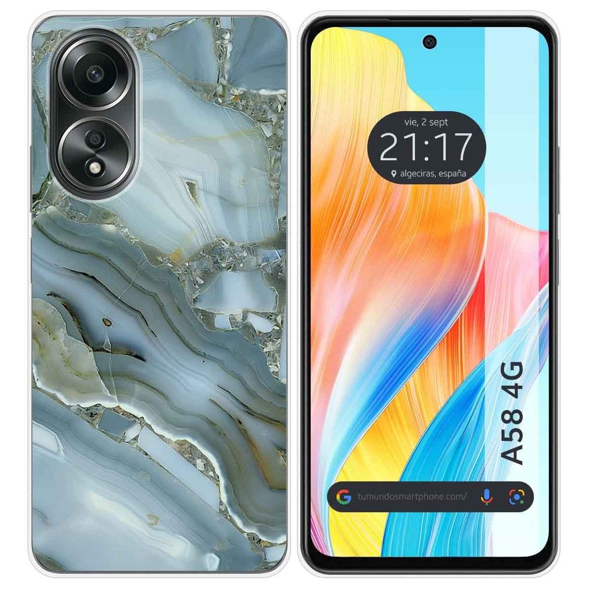 Funda Silicona para Oppo A58 4G diseño Mármol 09 Dibujos