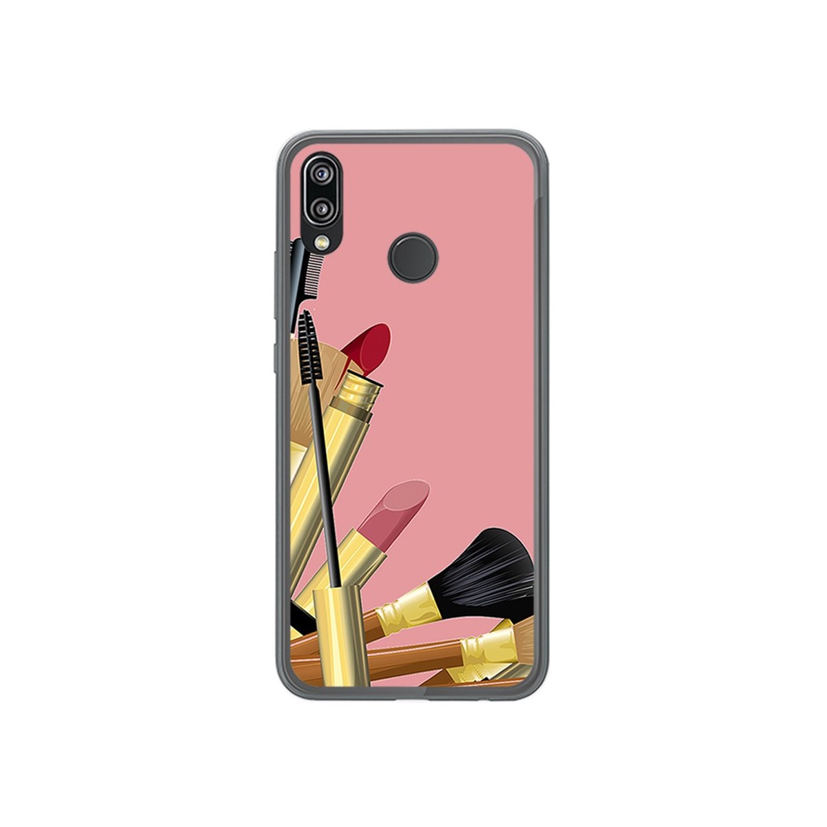 Funda Gel Tpu para Huawei P20 Lite Diseño Brochas Dibujos