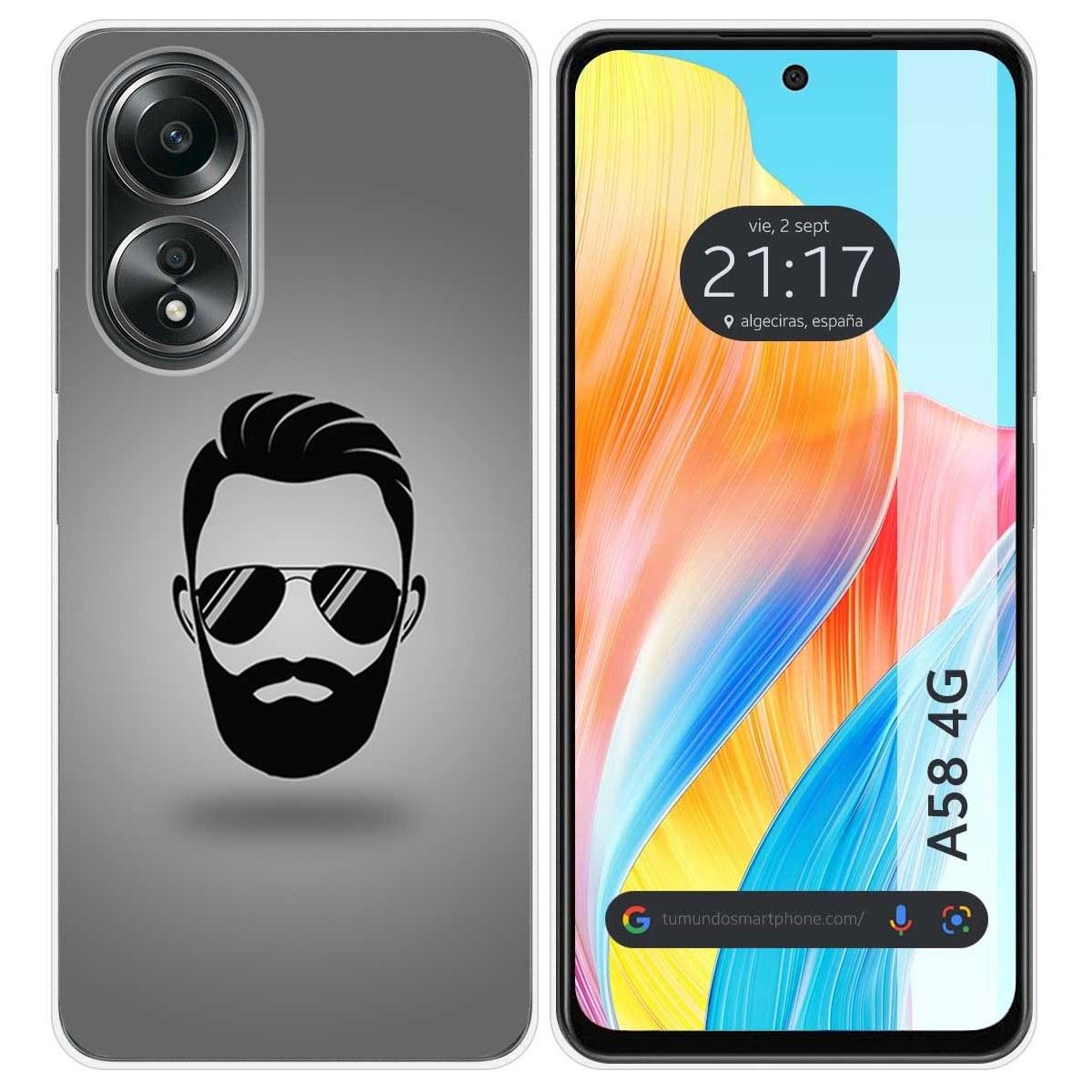 Funda Silicona para Oppo A58 4G diseño Barba Dibujos