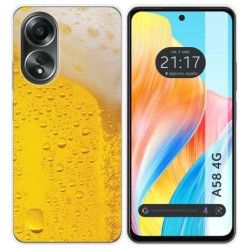 Funda Silicona para Oppo A58 4G diseño Cerveza Dibujos