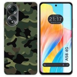 Funda Silicona para Oppo A58 4G diseño Camuflaje Dibujos