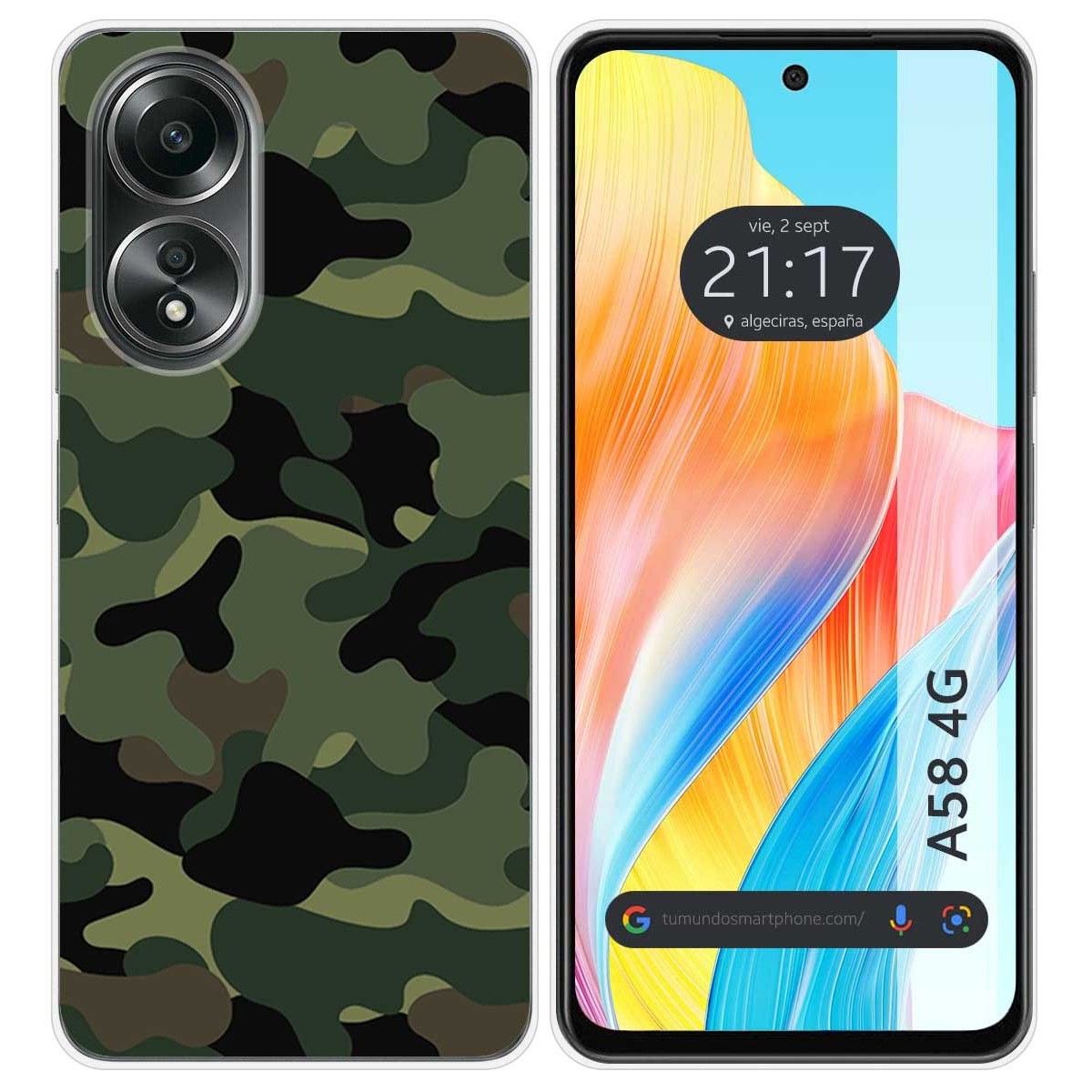 Funda Silicona para Oppo A58 4G diseño Camuflaje Dibujos
