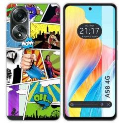 Funda Silicona para Oppo A58 4G diseño Comic Dibujos
