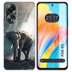 Funda Silicona para Oppo A58 4G diseño Elefante Dibujos