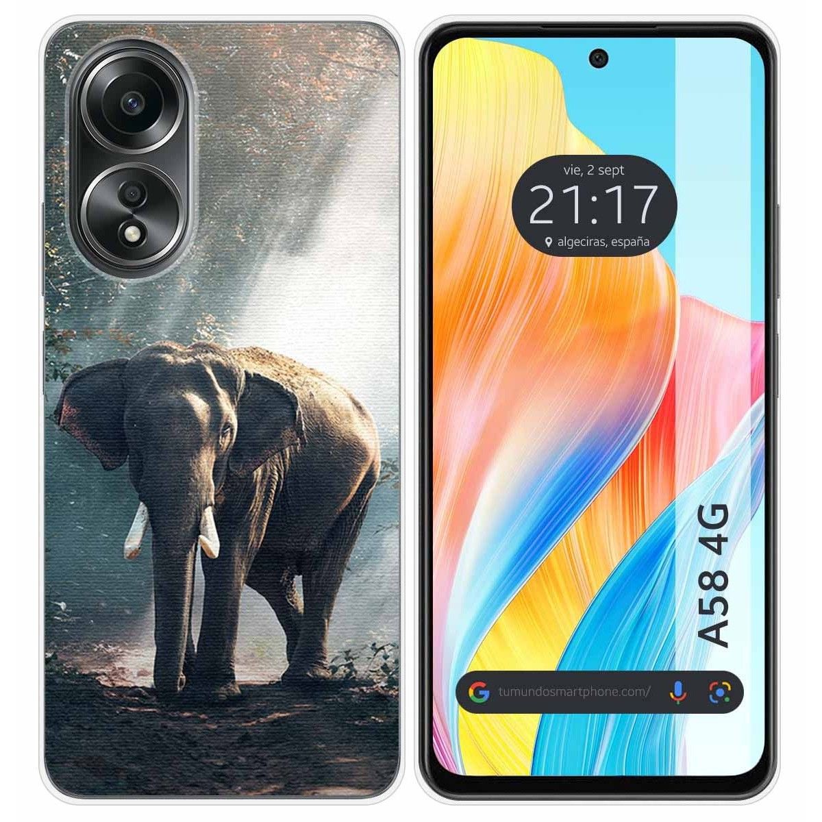 Funda Silicona para Oppo A58 4G diseño Elefante Dibujos
