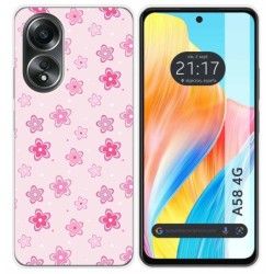Funda Silicona para Oppo A58 4G diseño Flores Dibujos