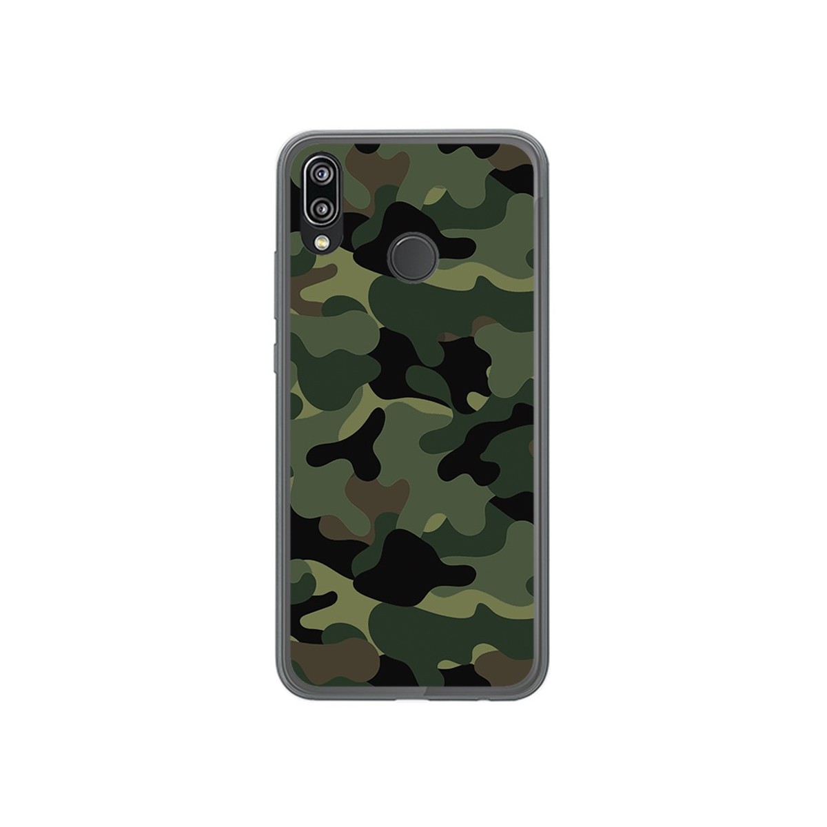 Funda Gel Tpu para Huawei P20 Lite Diseño Camuflaje Dibujos