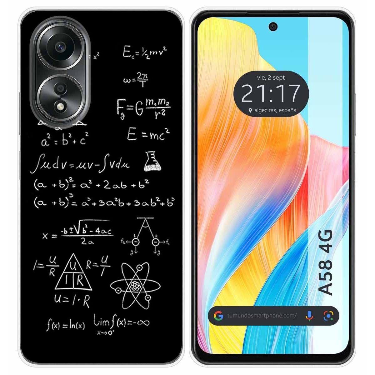 Funda Silicona para Oppo A58 4G diseño Formulas Dibujos