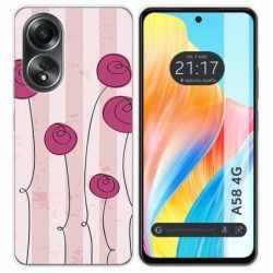 Funda Silicona para Oppo A58 4G diseño Flores Vintage Dibujos