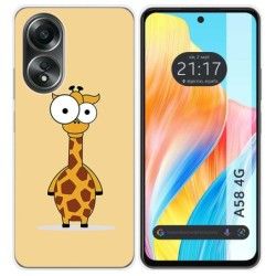 Funda Silicona para Oppo A58 4G diseño Jirafa Dibujos