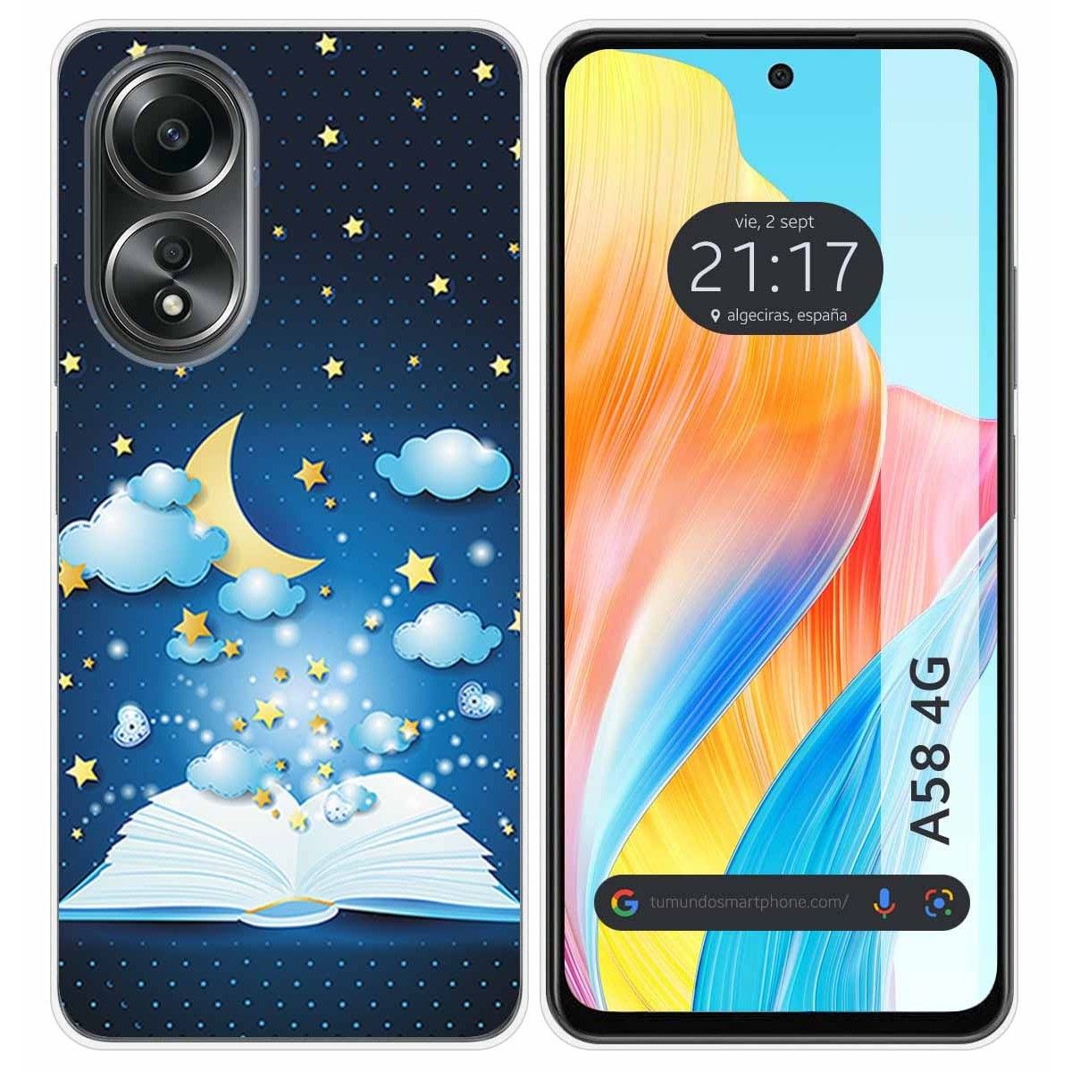 Funda Silicona para Oppo A58 4G diseño Libro Cuentos Dibujos