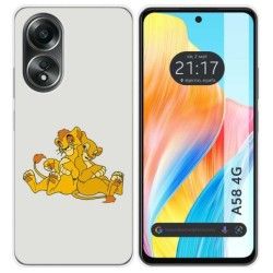 Funda Silicona para Oppo A58 4G diseño Leones Dibujos