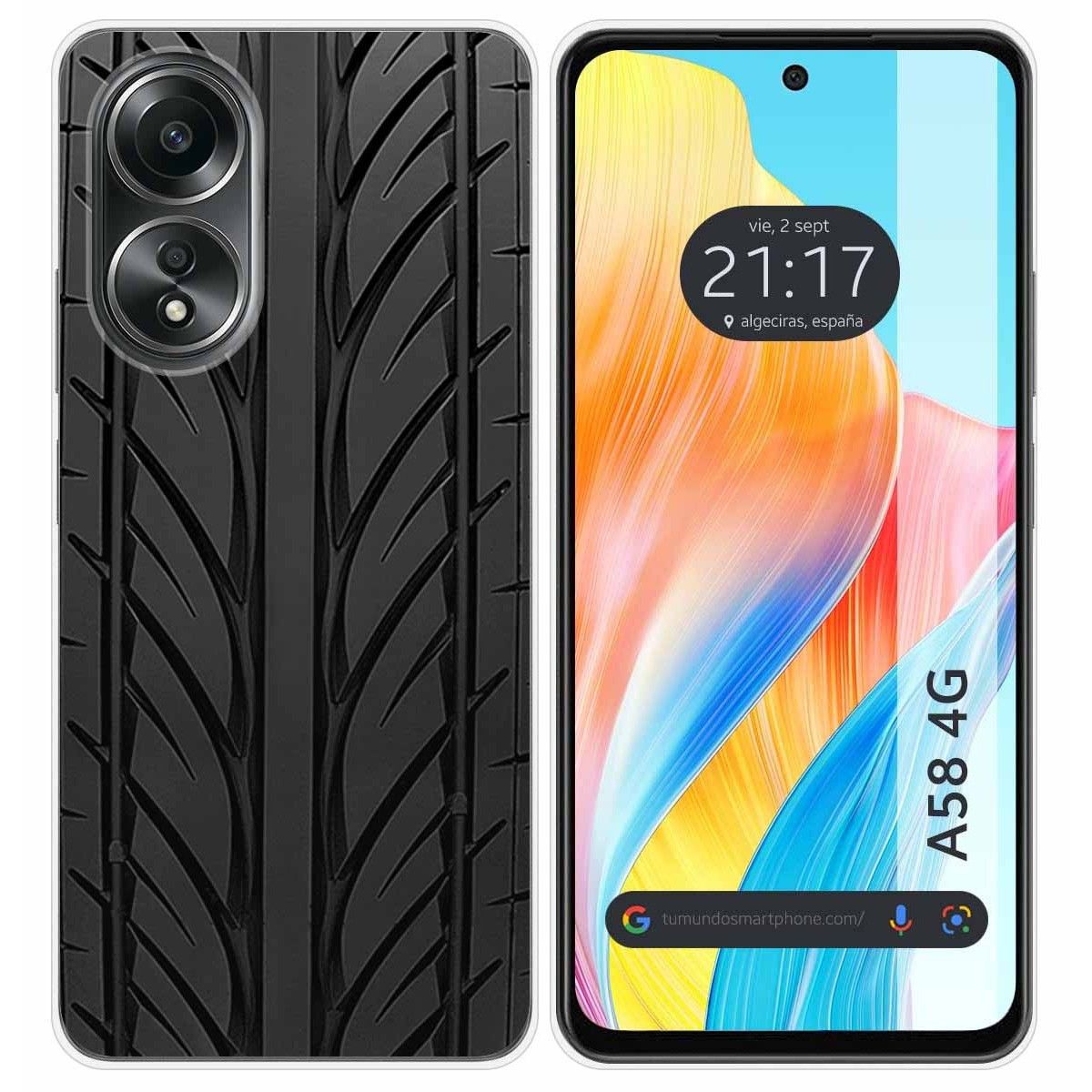 Funda Silicona para Oppo A58 4G diseño Neumatico Dibujos