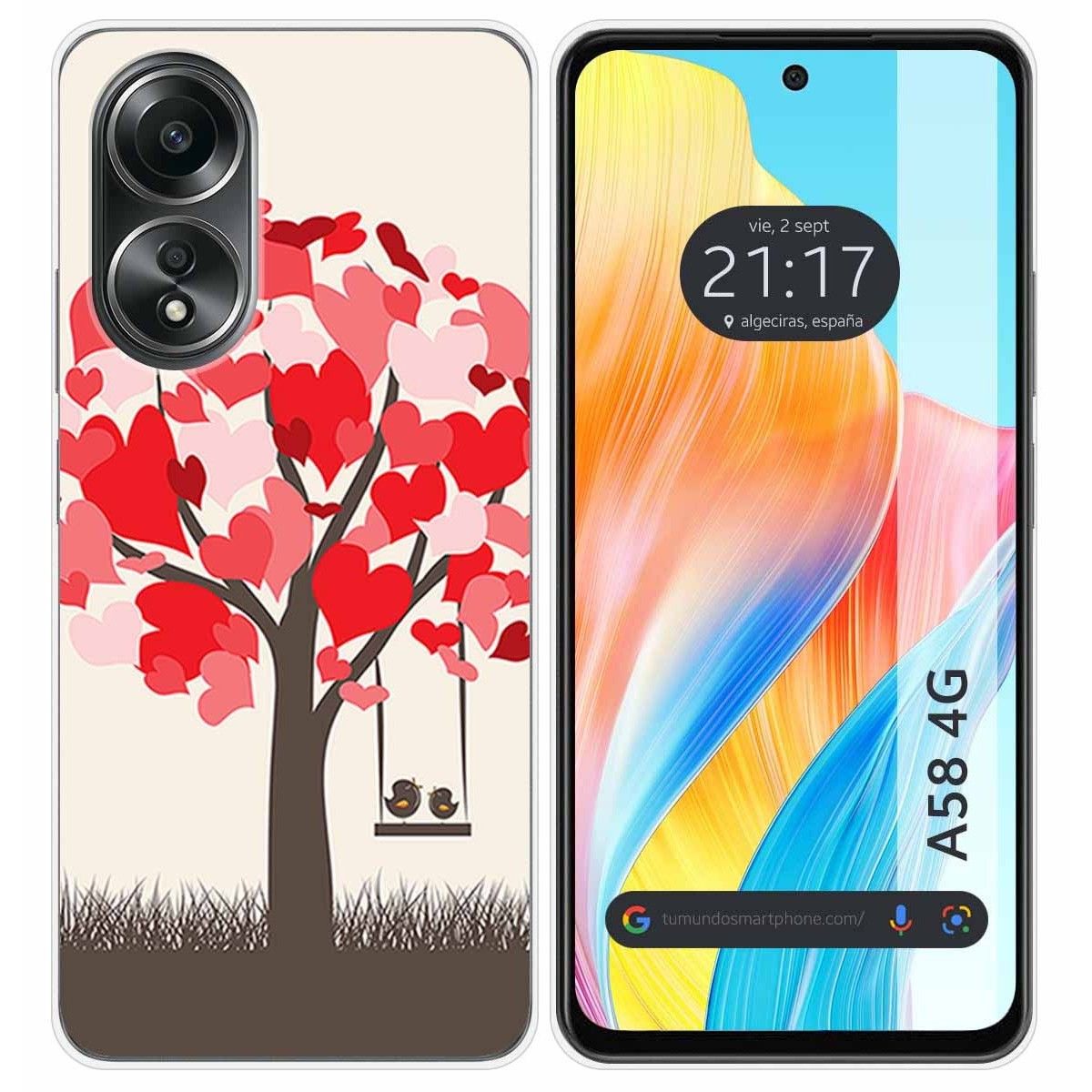 Funda Silicona para Oppo A58 4G diseño Pajaritos Dibujos