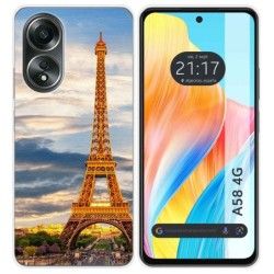 Funda Silicona para Oppo A58 4G diseño Paris Dibujos