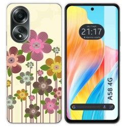 Funda Silicona para Oppo A58 4G diseño Primavera En Flor Dibujos