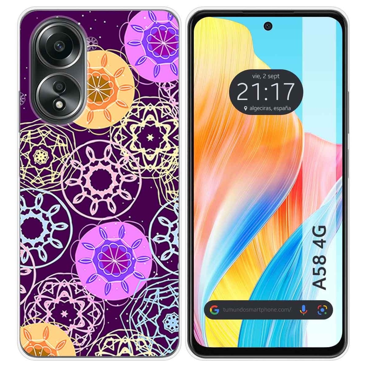 Funda Silicona para Oppo A58 4G diseño Radial Dibujos