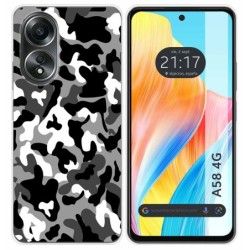 Funda Silicona para Oppo A58 4G diseño Snow Camuflaje Dibujos