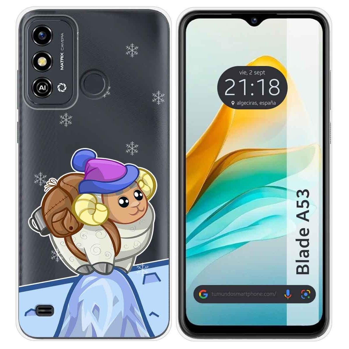 Funda Silicona Transparente para ZTE Blade A53 diseño Cabra Dibujos