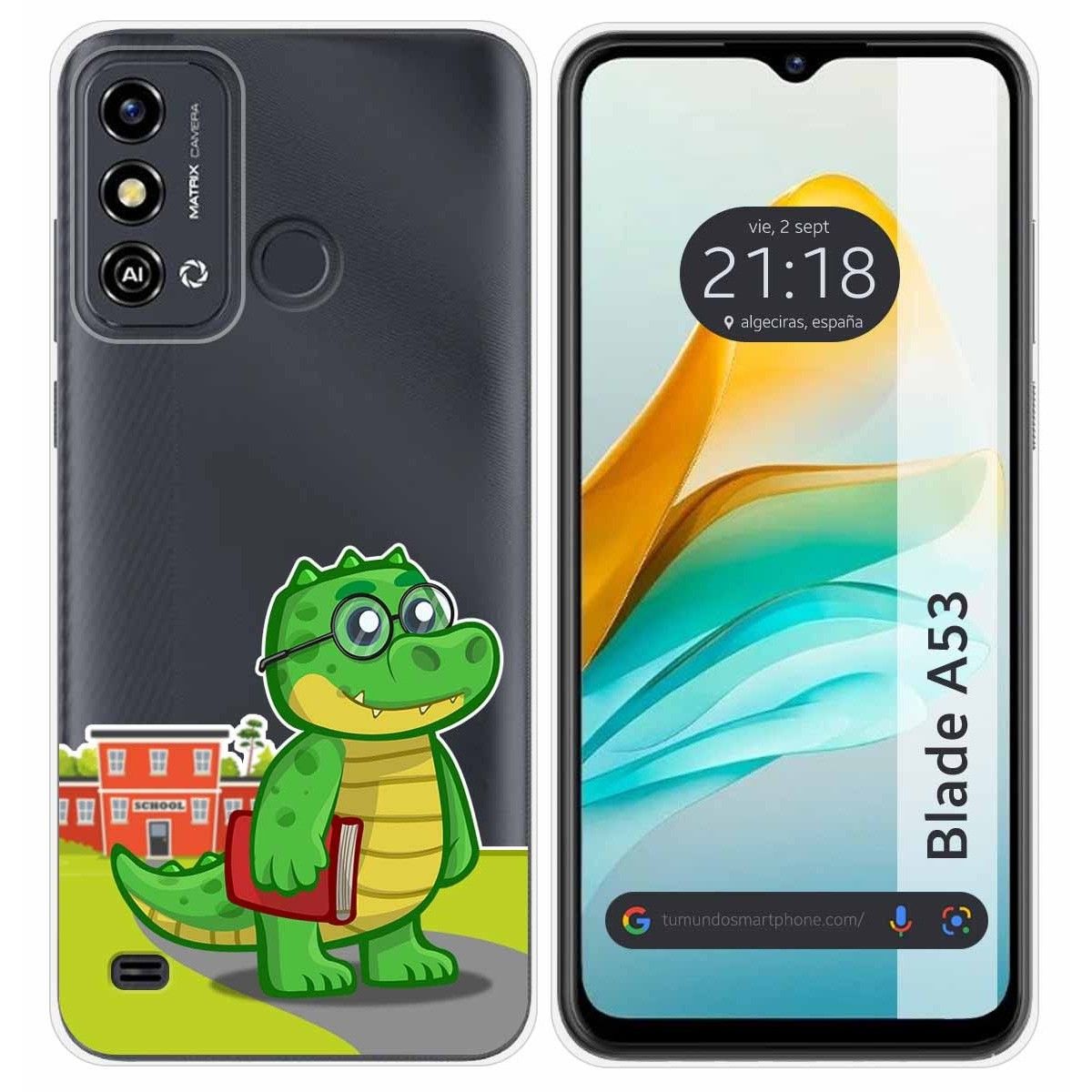 Funda Silicona Transparente para ZTE Blade A53 diseño Coco Dibujos