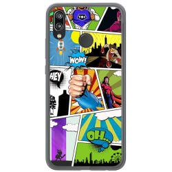 Funda Gel Tpu para Huawei P20 Lite Diseño Comic Dibujos