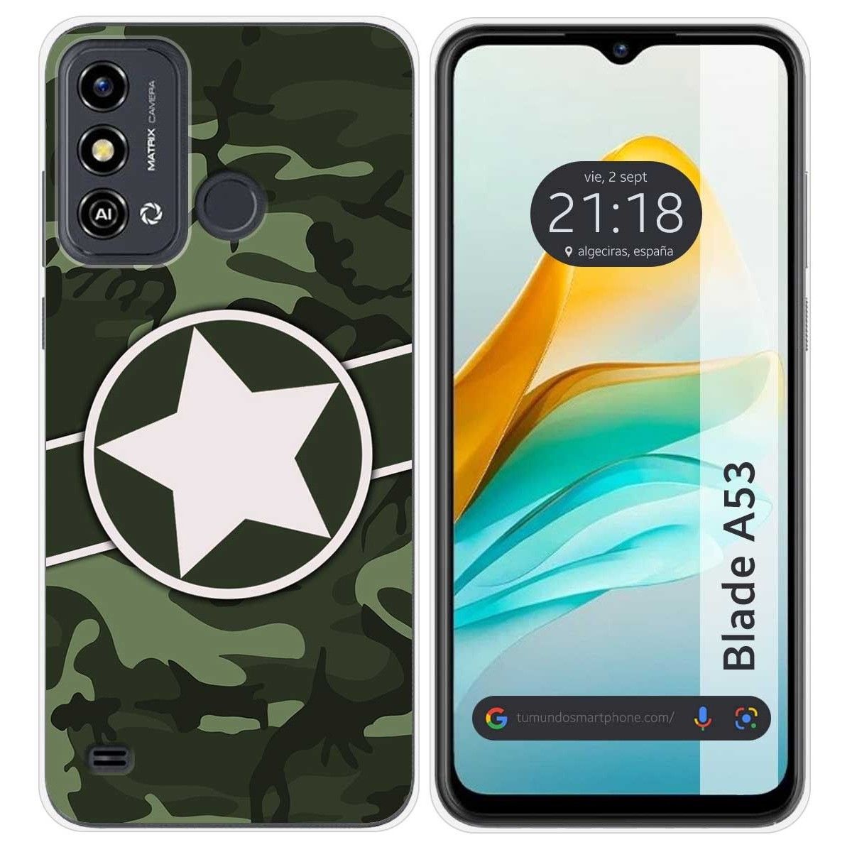 Funda Silicona para ZTE Blade A53 diseño Camuflaje 01 Dibujos