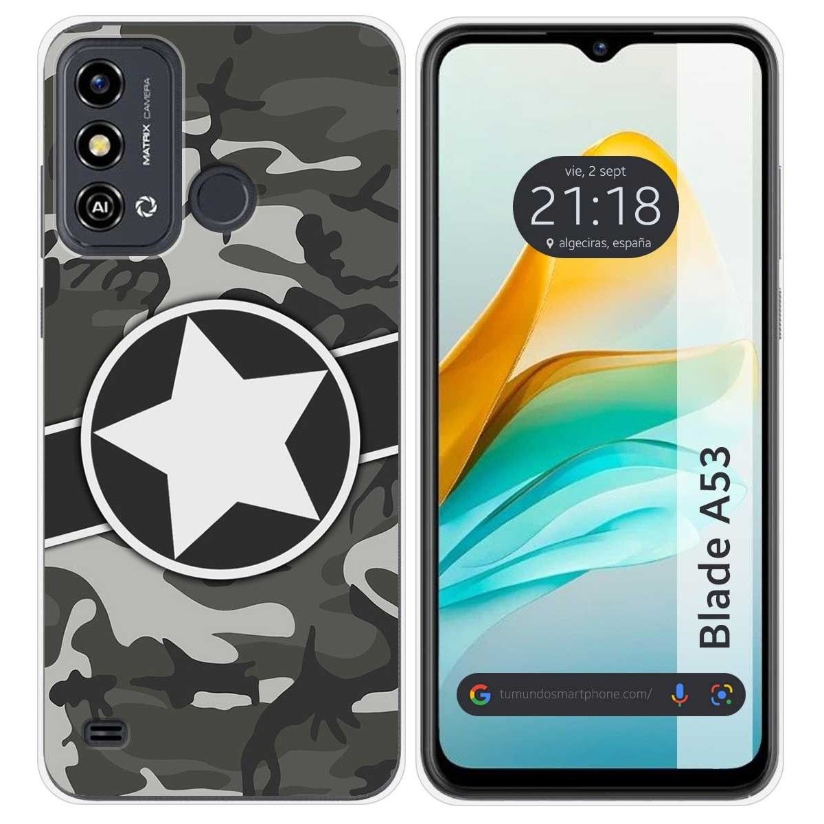 Funda Silicona para ZTE Blade A53 diseño Camuflaje 02 Dibujos