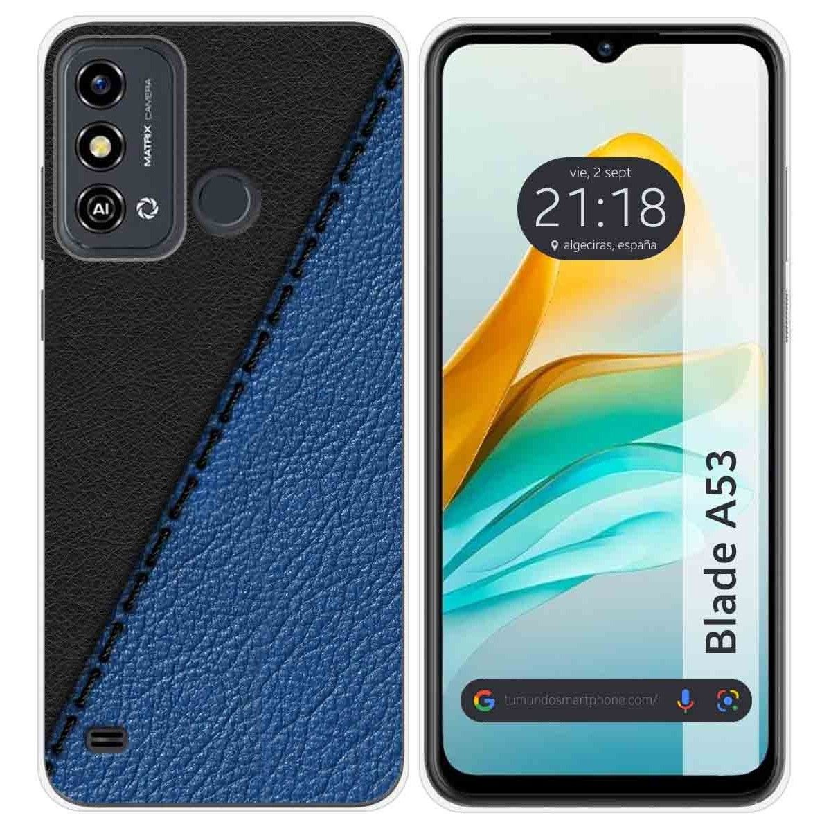 Funda Silicona para ZTE Blade A53 diseño Cuero 02 Dibujos