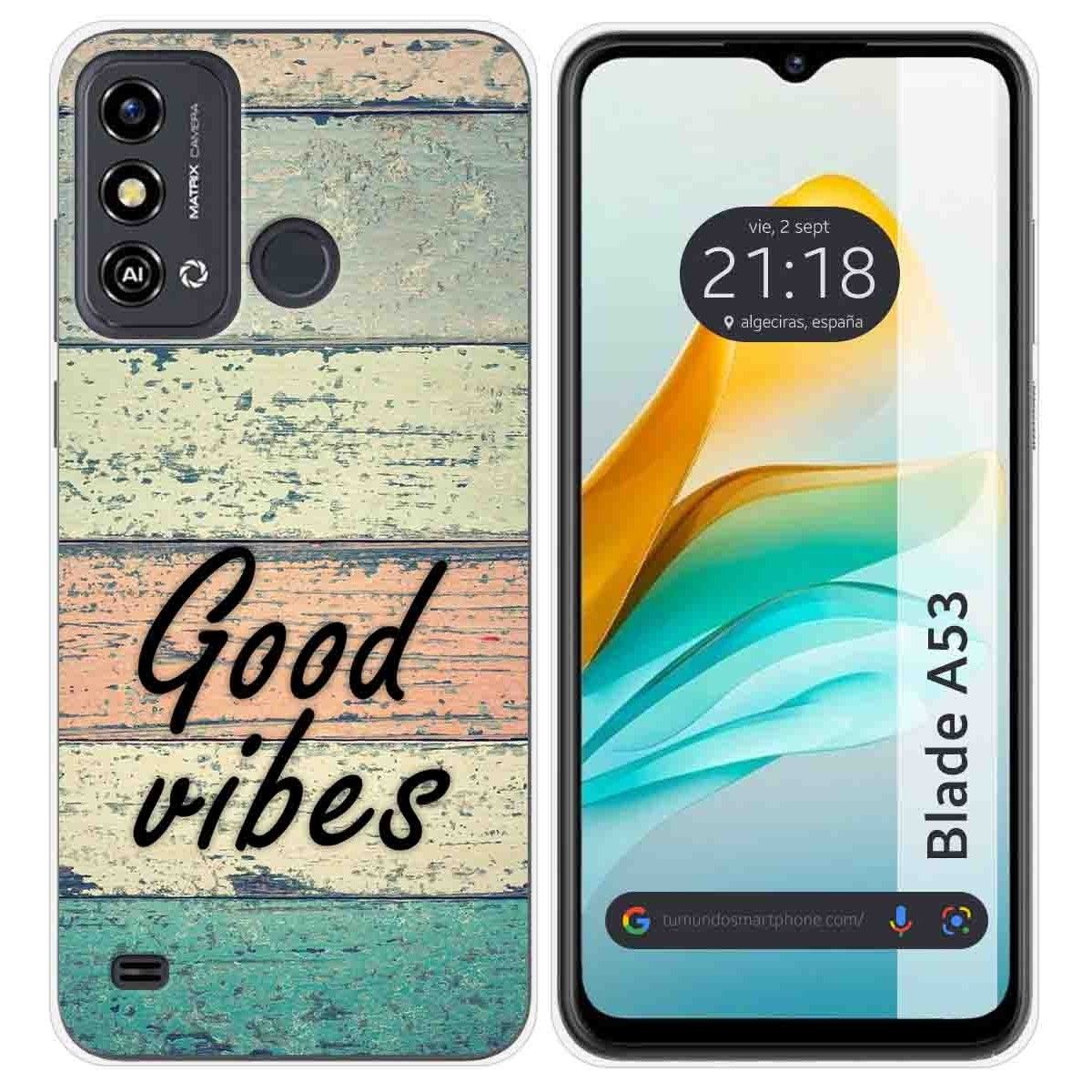 Funda Silicona para ZTE Blade A53 diseño Madera 01 Dibujos