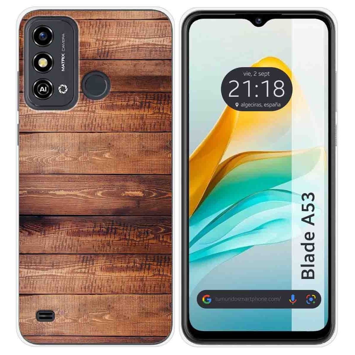 Funda Silicona para ZTE Blade A53 diseño Madera 02 Dibujos