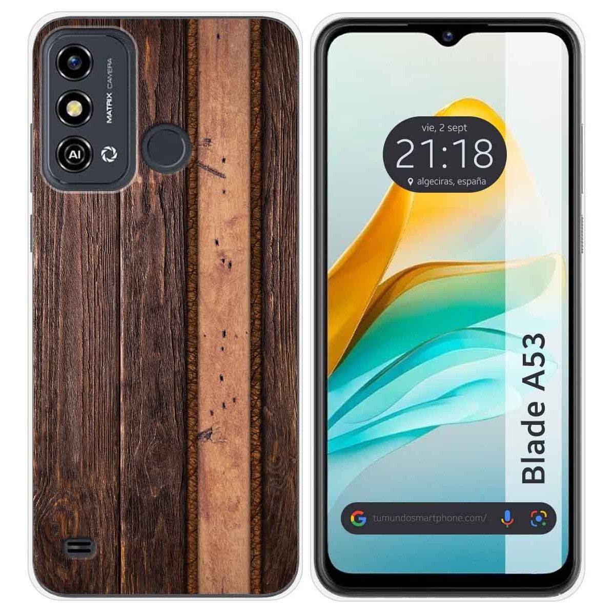 Funda Silicona para ZTE Blade A53 diseño Madera 05 Dibujos