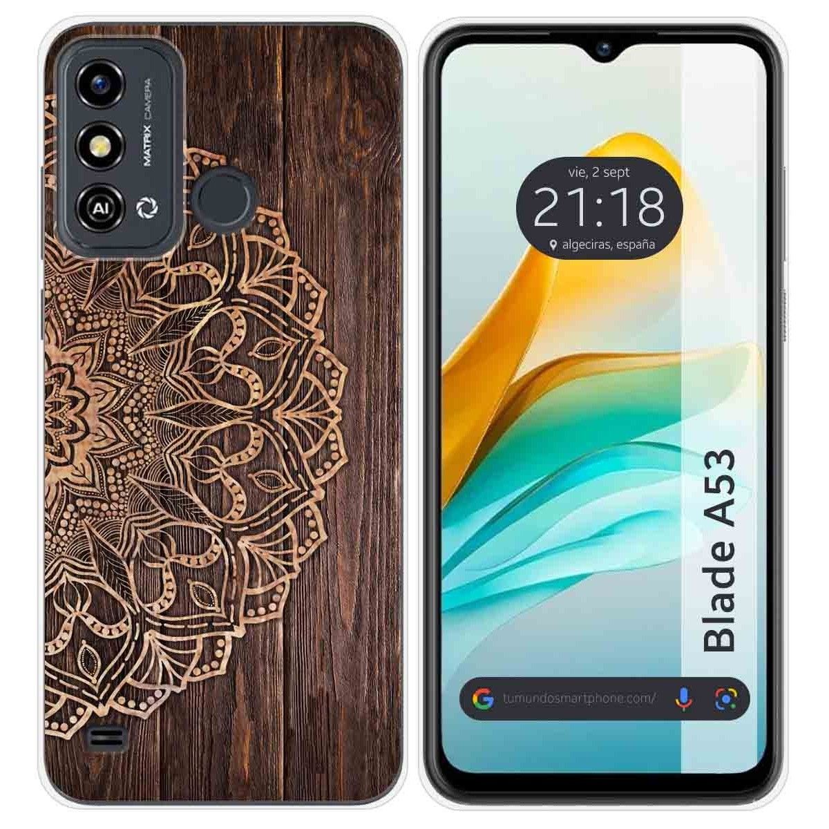 Funda Silicona para ZTE Blade A53 diseño Madera 06 Dibujos