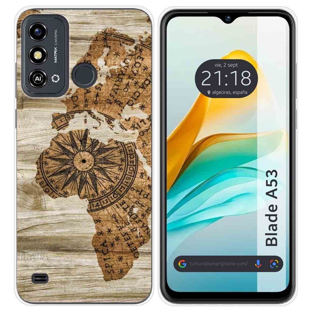 Funda Silicona para ZTE Blade A53 diseño Madera 07 Dibujos