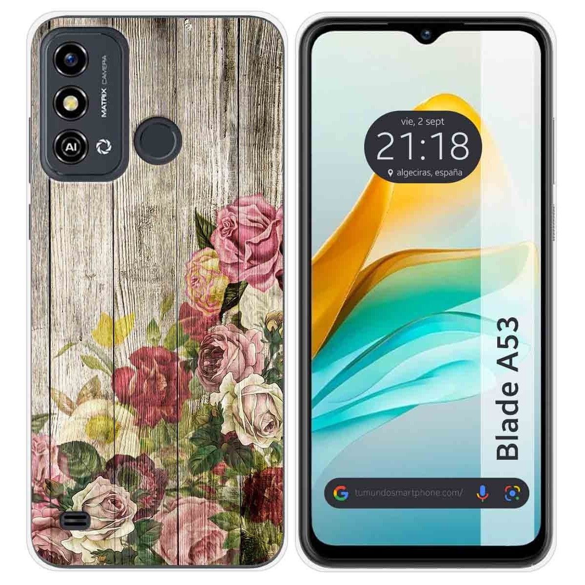 Funda Silicona para ZTE Blade A53 diseño Madera 08 Dibujos
