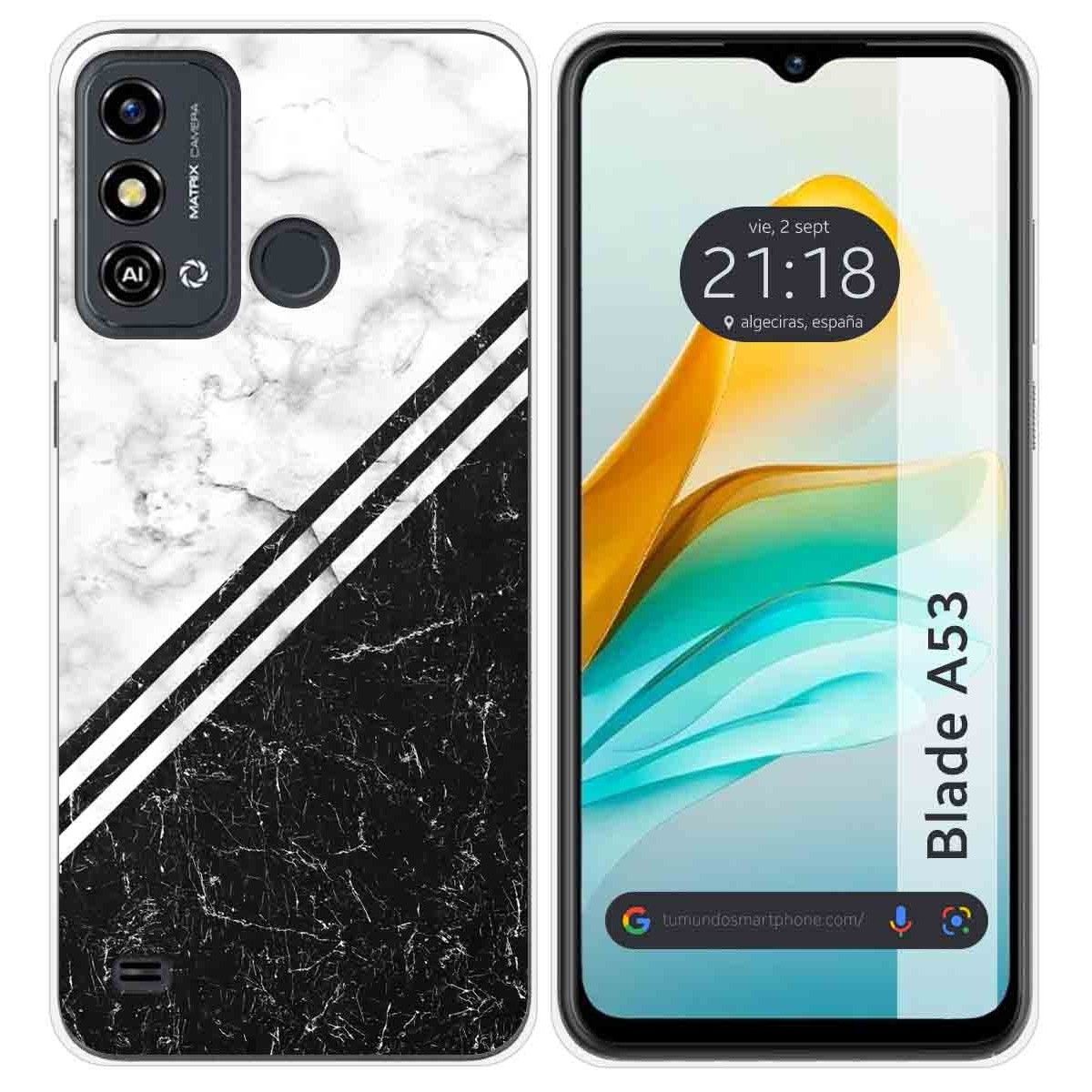 Funda Silicona para ZTE Blade A53 diseño Mármol 01 Dibujos