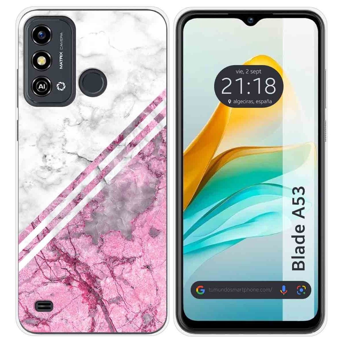 Funda Silicona para ZTE Blade A53 diseño Mármol 03 Dibujos