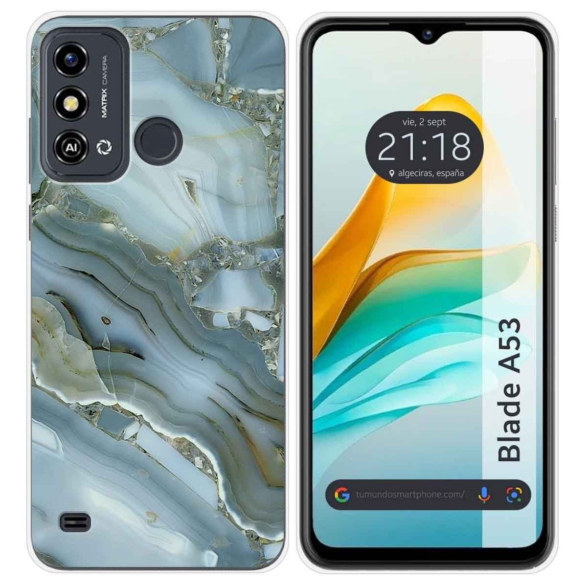 Funda Silicona para ZTE Blade A53 diseño Mármol 09 Dibujos