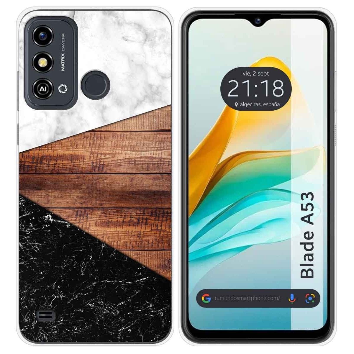 Funda Silicona para ZTE Blade A53 diseño Mármol 11 Dibujos