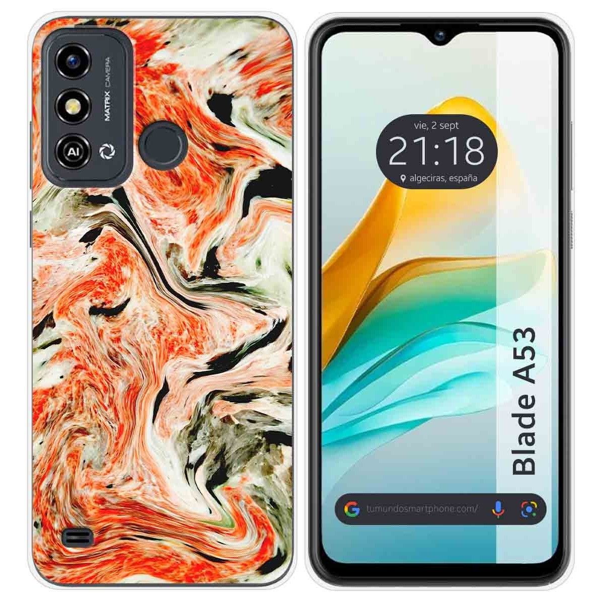 Funda Silicona para ZTE Blade A53 diseño Mármol 12 Dibujos