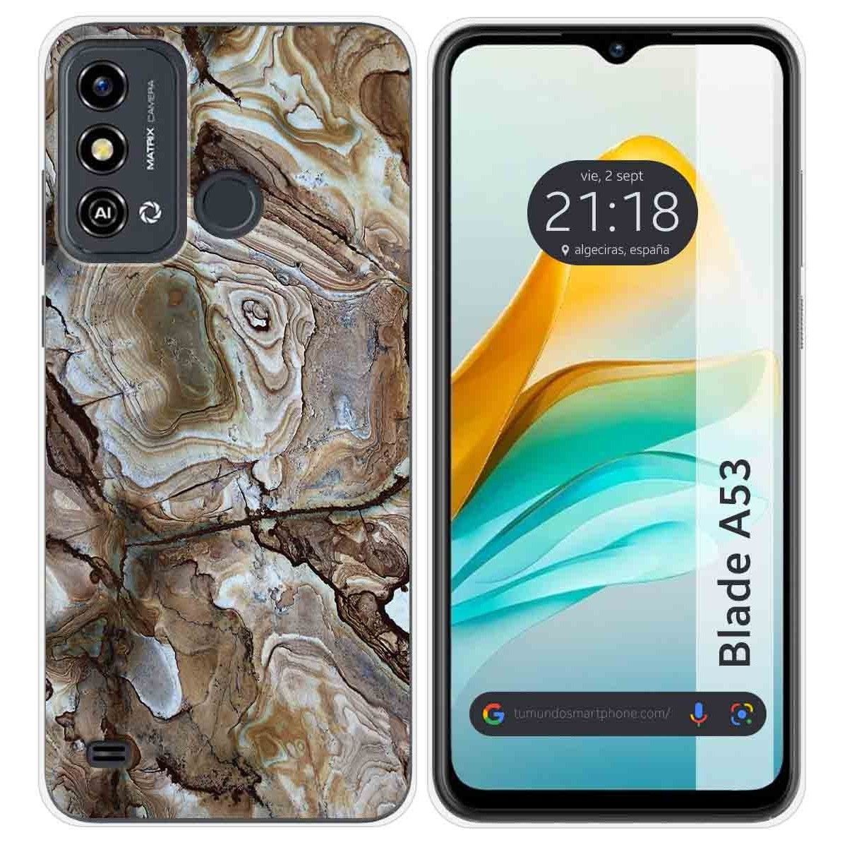 Funda Silicona para ZTE Blade A53 diseño Mármol 14 Dibujos