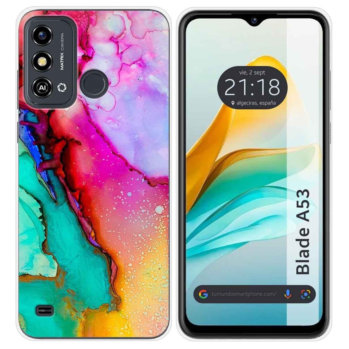 Funda Silicona para ZTE Blade A53 diseño Mármol 15 Dibujos