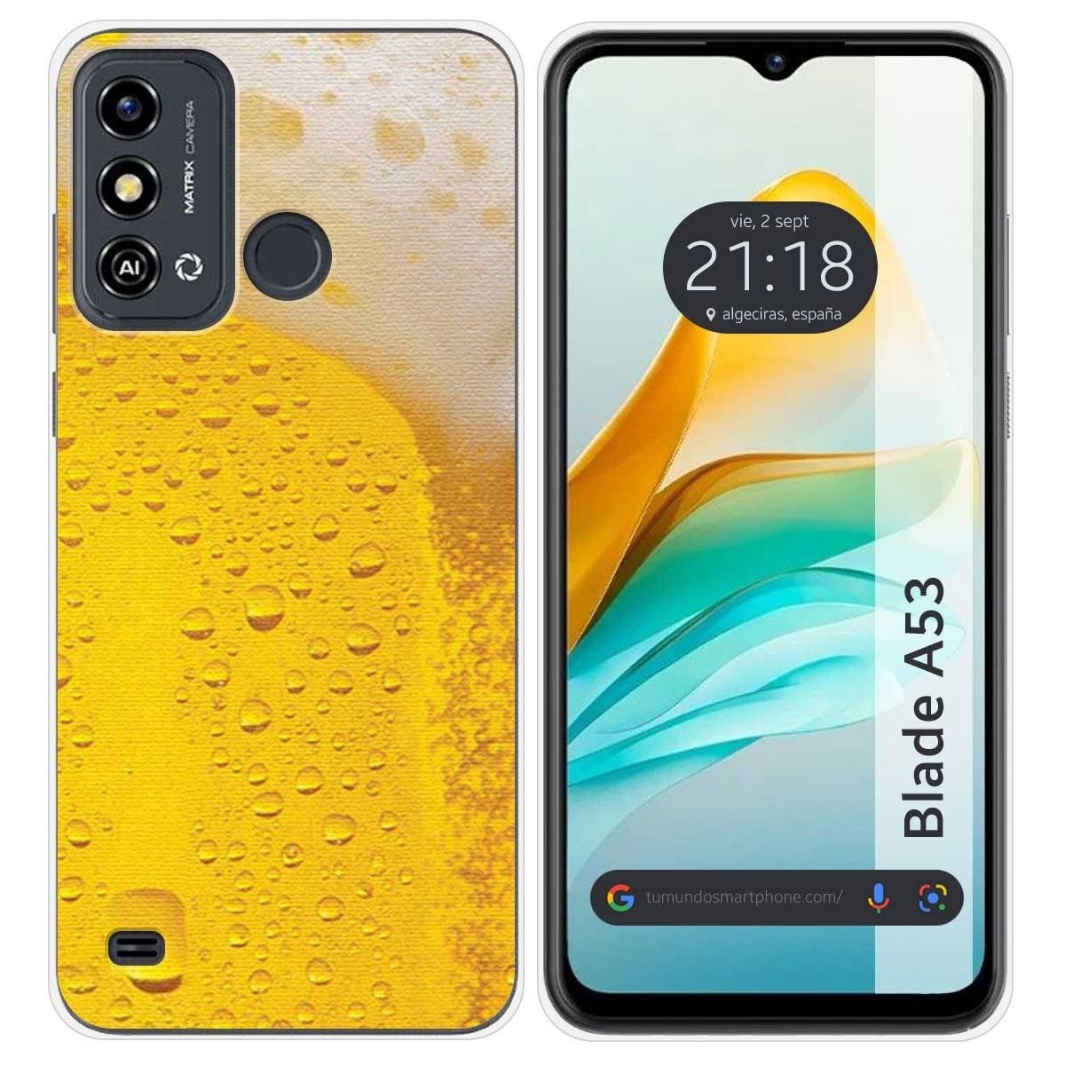 Funda Silicona para ZTE Blade A53 diseño Cerveza Dibujos