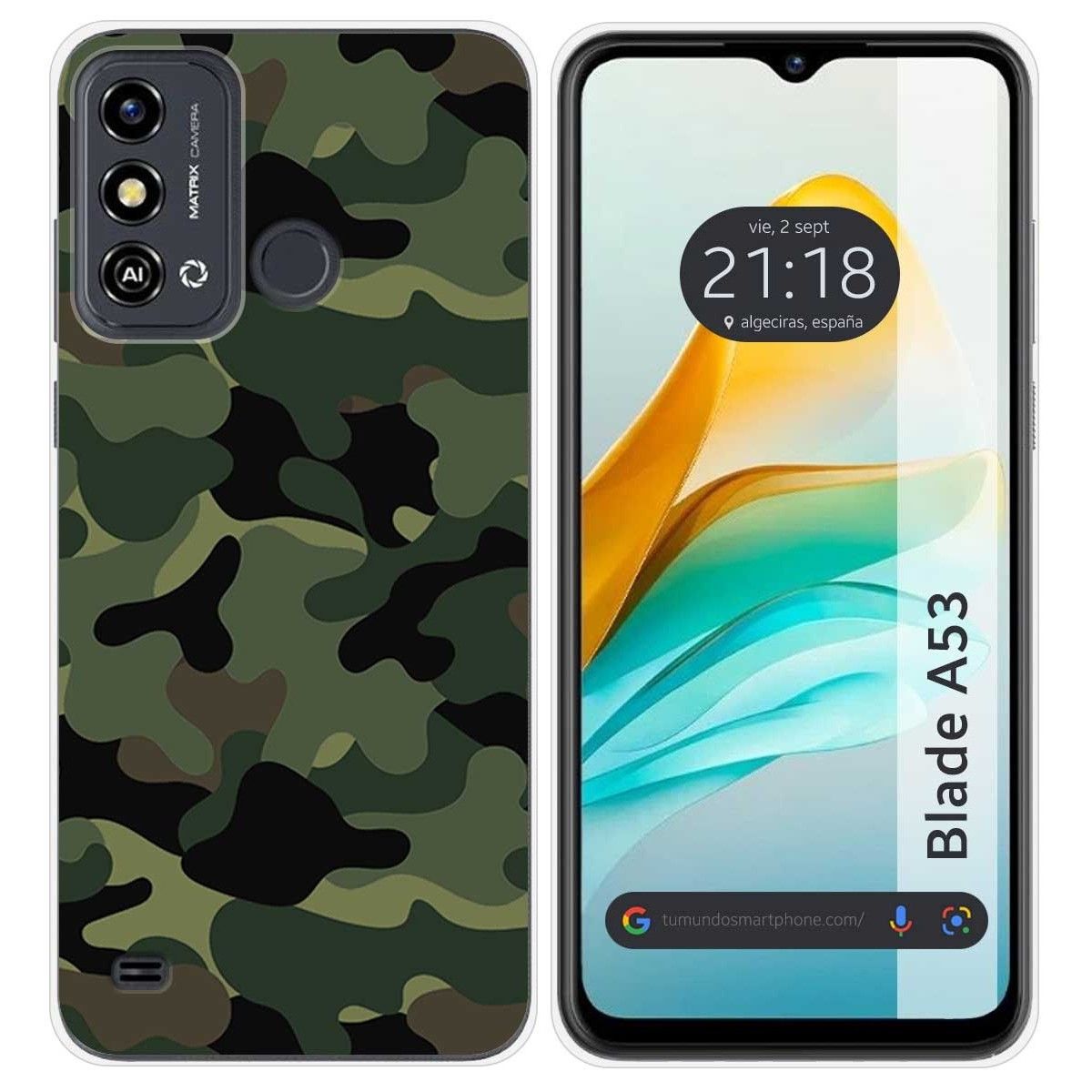 Funda Silicona para ZTE Blade A53 diseño Camuflaje Dibujos