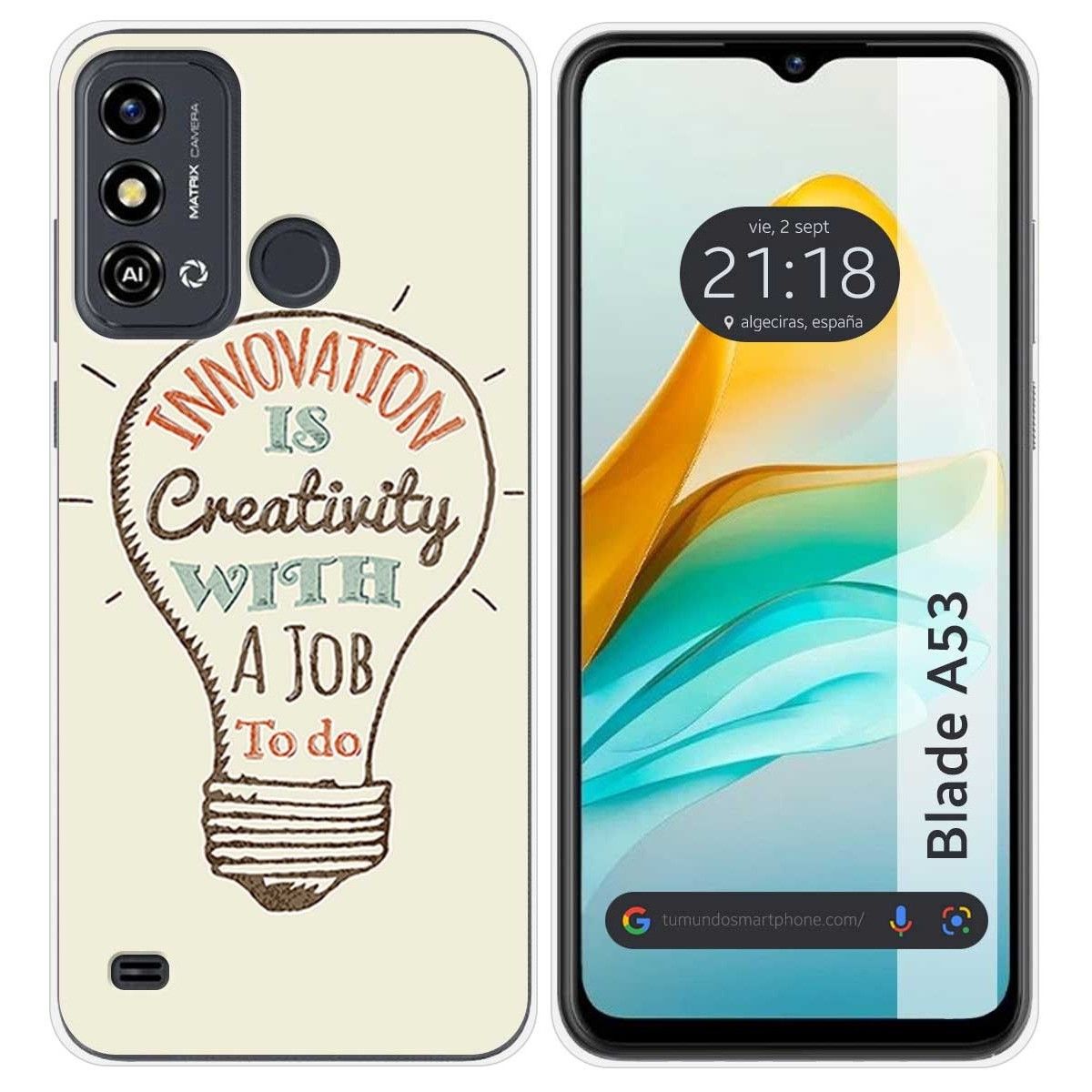 Funda Silicona para ZTE Blade A53 diseño Creativity Dibujos