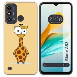 Funda Silicona para ZTE Blade A53 diseño Jirafa Dibujos