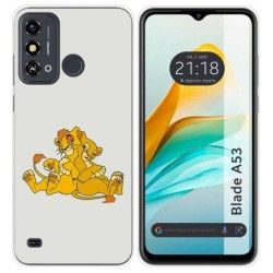 Funda Silicona para ZTE Blade A53 diseño Leones Dibujos