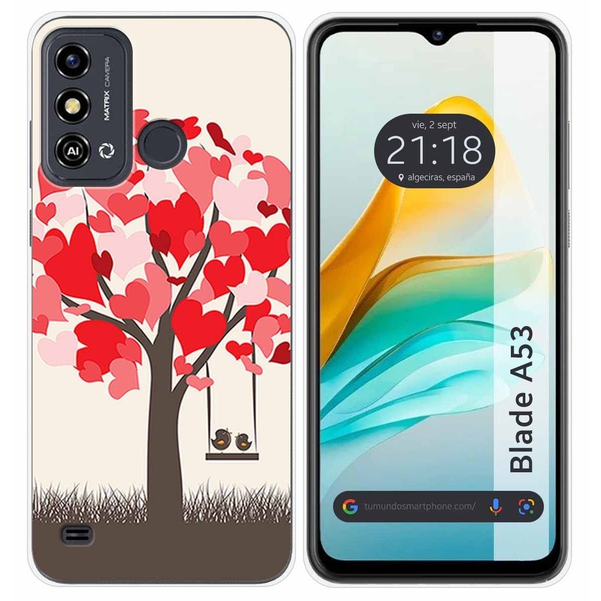 Funda Silicona para ZTE Blade A53 diseño Pajaritos Dibujos