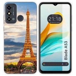 Funda Silicona para ZTE Blade A53 diseño Paris Dibujos